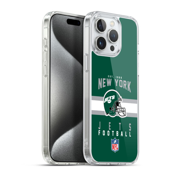 NFL New York Jets Graphics Helmet Typography Soft Gel Case for Apple iPhone 15 Pro Max & MagSafe