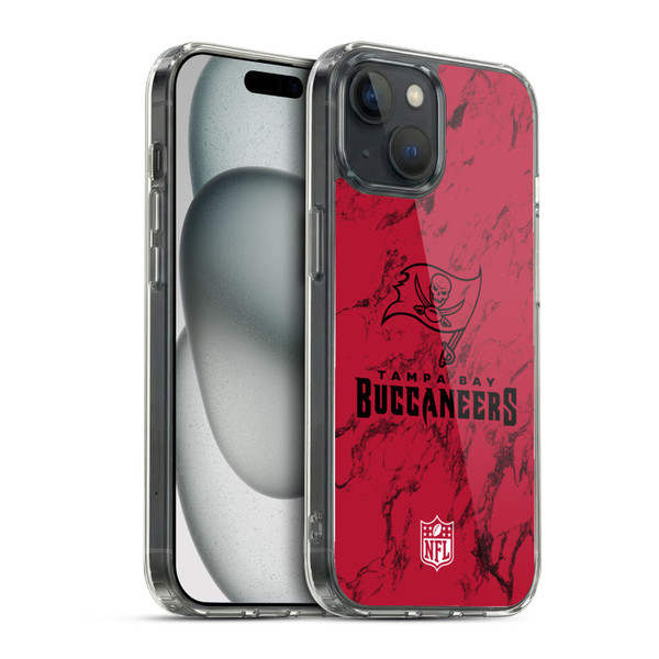 NFL Tampa Bay Buccaneers Graphics Coloured Marble Soft Gel Case for Apple iPhone 15 & MagSafe