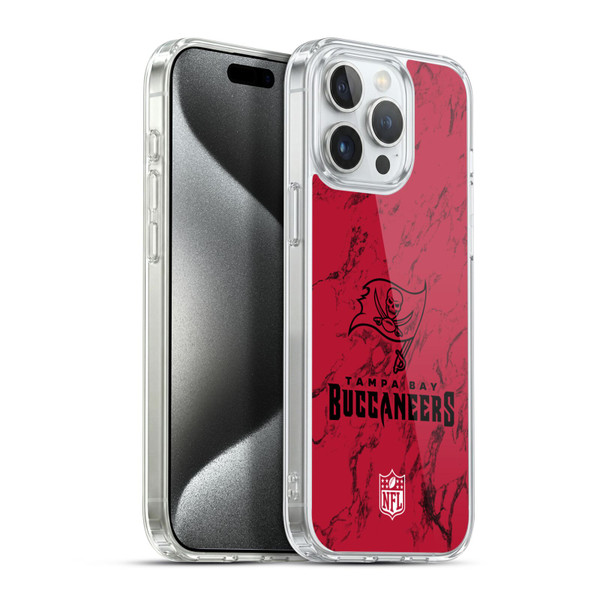 NFL Tampa Bay Buccaneers Graphics Coloured Marble Soft Gel Case for Apple iPhone 15 Pro Max & MagSafe
