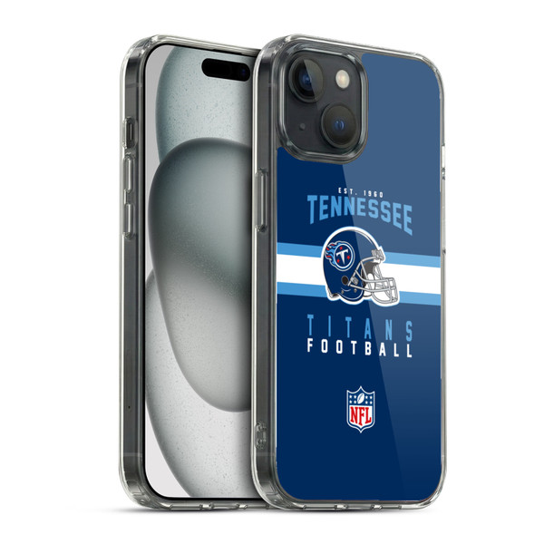 NFL Tennessee Titans Graphics Helmet Typography Soft Gel Case for Apple iPhone 15 & MagSafe