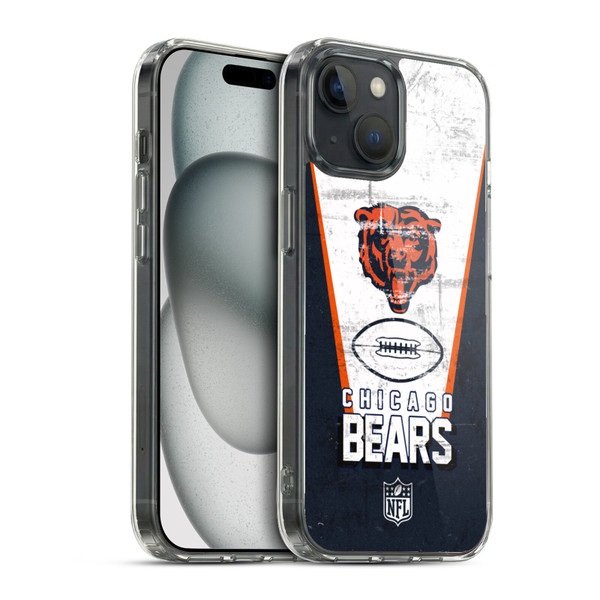 NFL Chicago Bears Logo Art Banner Soft Gel Case for Apple iPhone 15 & MagSafe