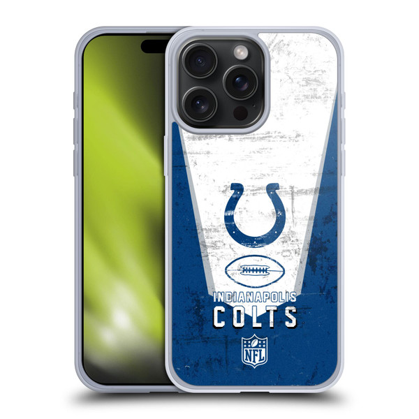 NFL Indianapolis Colts Logo Art Banner Soft Gel Case for Apple iPhone 15 Pro Max