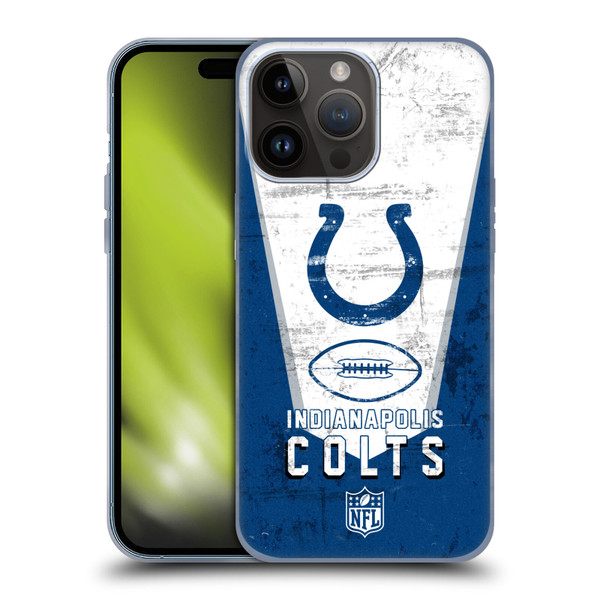 NFL Indianapolis Colts Logo Art Banner Soft Gel Case for Apple iPhone 15 Pro Max