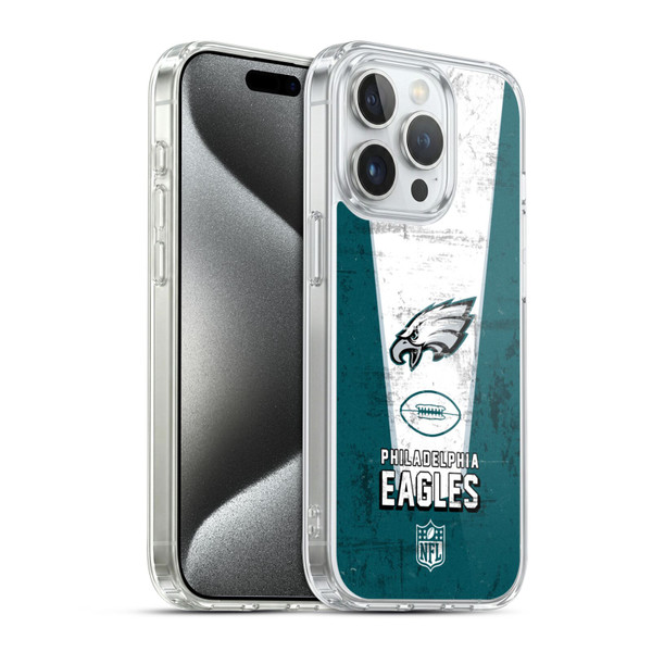 NFL Philadelphia Eagles Logo Art Banner Soft Gel Case for Apple iPhone 15 Pro & MagSafe