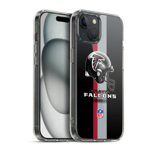 NFL Atlanta Falcons Logo Helmet Soft Gel Case for Apple iPhone 15 Plus & MagSafe