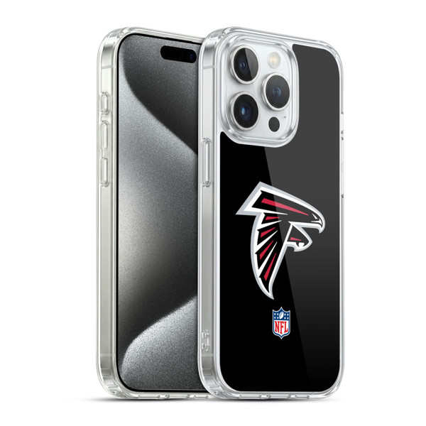 NFL Atlanta Falcons Logo Plain Soft Gel Case for Apple iPhone 15 Pro & MagSafe