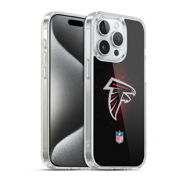 NFL Atlanta Falcons Artwork LED Soft Gel Case for Apple iPhone 15 Pro & MagSafe