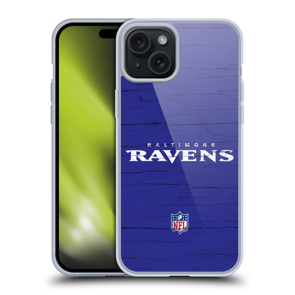 NFL Baltimore Ravens Logo Distressed Look Soft Gel Case for Apple iPhone 15 Plus NFL Baltimore Ravens Logo Distressed Look Soft Gel Case for Apple iPhone 15 Plus