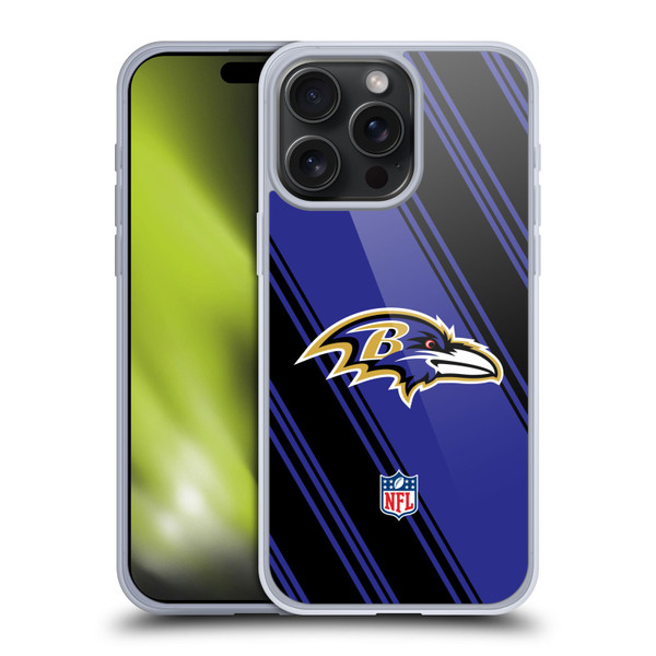 NFL Baltimore Ravens Artwork Stripes Soft Gel Case for Apple iPhone 15 Pro Max NFL Baltimore Ravens Artwork Stripes Soft Gel Case for Apple iPhone 15 Pro Max