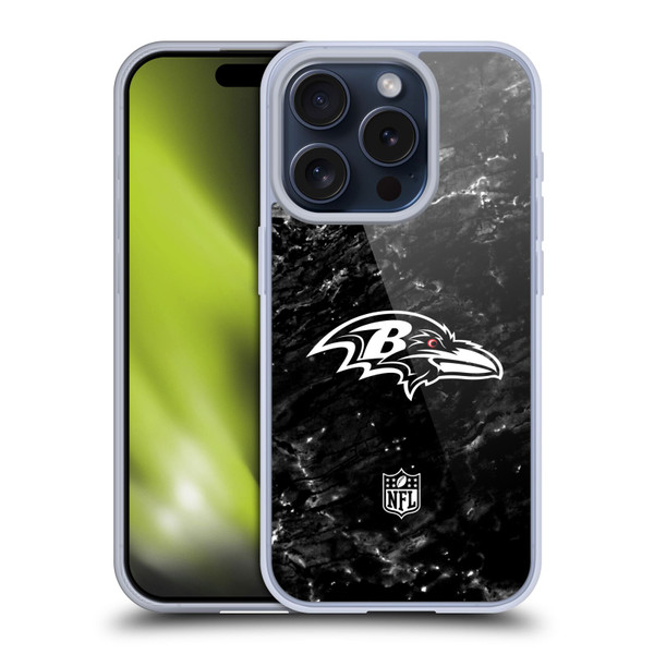 NFL Baltimore Ravens Artwork Marble Soft Gel Case for Apple iPhone 15 Pro NFL Baltimore Ravens Artwork Marble Soft Gel Case for Apple iPhone 15 Pro
