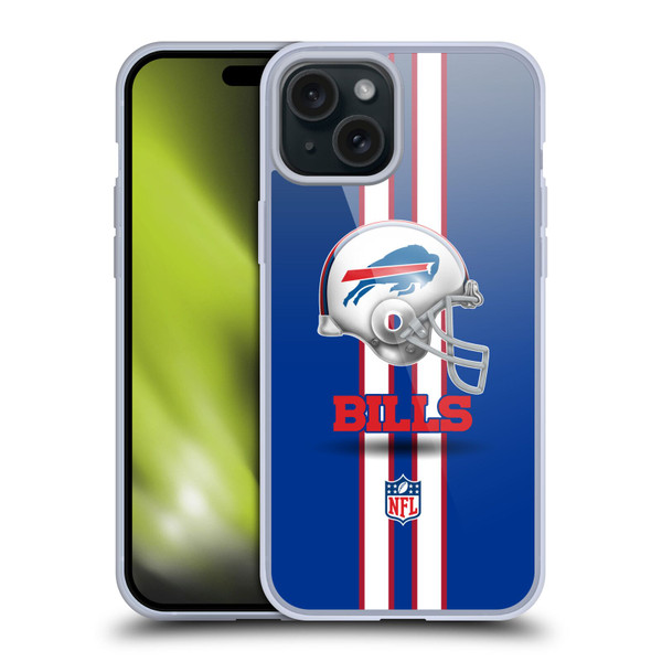 NFL Buffalo Bills Logo Helmet Soft Gel Case for Apple iPhone 15 Plus