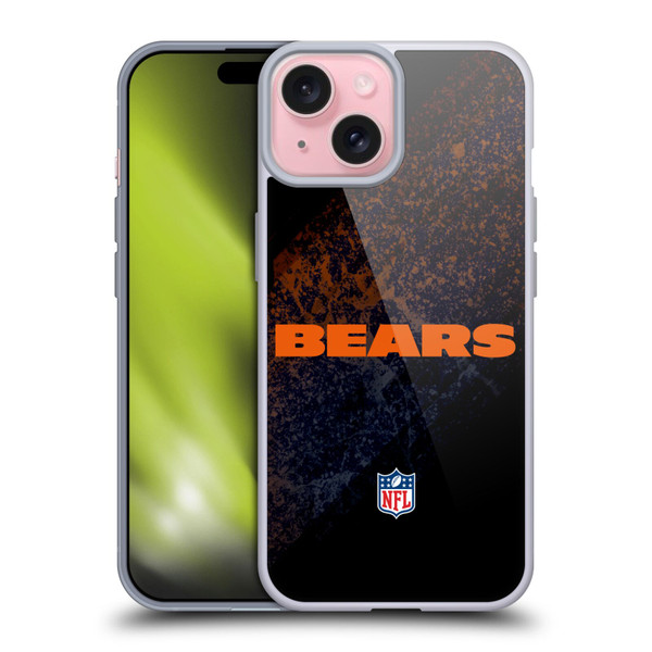 NFL Chicago Bears Logo Blur Soft Gel Case for Apple iPhone 15