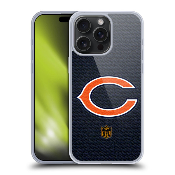 NFL Chicago Bears Logo Football Soft Gel Case for Apple iPhone 15 Pro Max