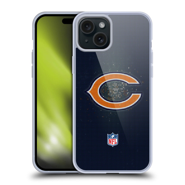 NFL Chicago Bears Artwork LED Soft Gel Case for Apple iPhone 15 Plus