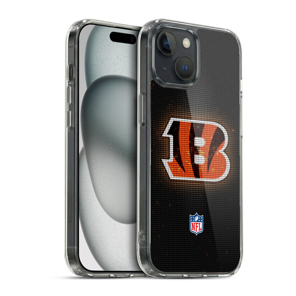 NFL Cincinnati Bengals Artwork LED Soft Gel Case for Apple iPhone 15 & MagSafe