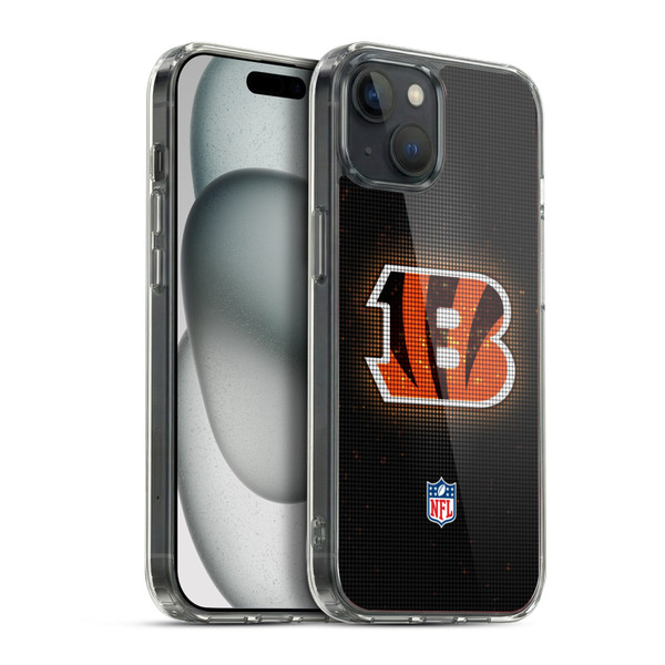 NFL Cincinnati Bengals Artwork LED Soft Gel Case for Apple iPhone 15 Plus & MagSafe