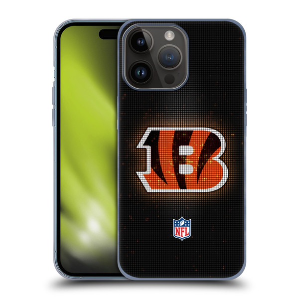 NFL Cincinnati Bengals Artwork LED Soft Gel Case for Apple iPhone 15 Pro Max