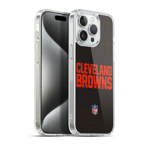NFL Cleveland Browns Logo Distressed Look Soft Gel Case for Apple iPhone 15 Pro Max & MagSafe