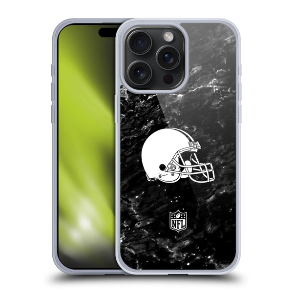 NFL Cleveland Browns Artwork Marble Soft Gel Case for Apple iPhone 15 Pro Max