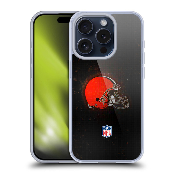 NFL Cleveland Browns Artwork LED Soft Gel Case for Apple iPhone 15 Pro