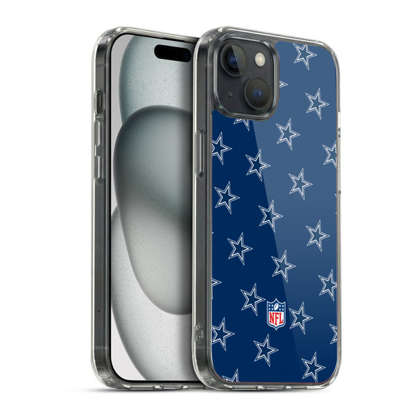 NFL Dallas Cowboys Artwork Patterns Soft Gel Case for Apple iPhone 15 Plus & MagSafe