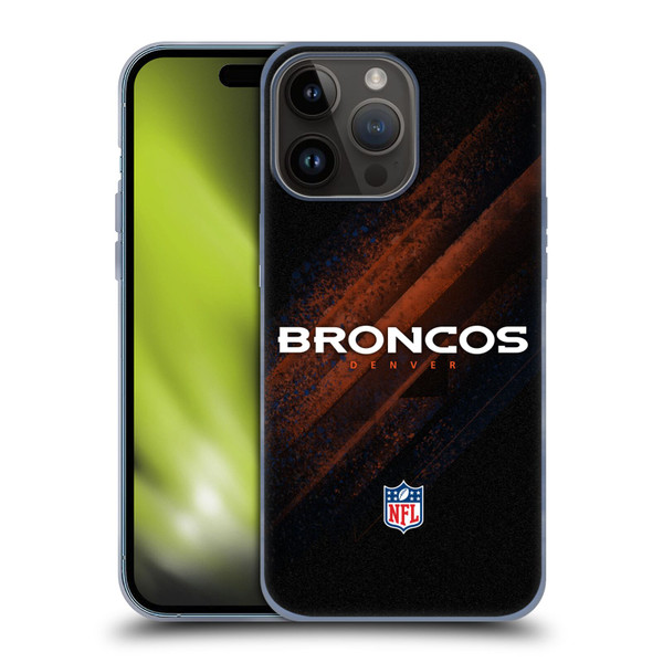NFL Denver Broncos Logo Blur Soft Gel Case for Apple iPhone 15 Pro Max