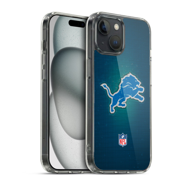 NFL Detroit Lions Artwork LED Soft Gel Case for Apple iPhone 15 & MagSafe