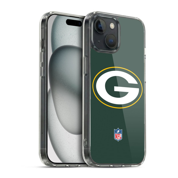 NFL Green Bay Packers Logo Plain Soft Gel Case for Apple iPhone 15 & MagSafe