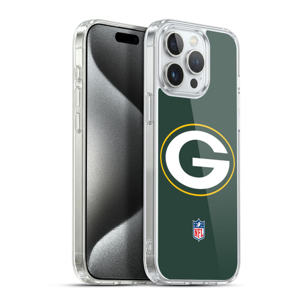 NFL Green Bay Packers Logo Plain Soft Gel Case for Apple iPhone 15 Pro Max & MagSafe