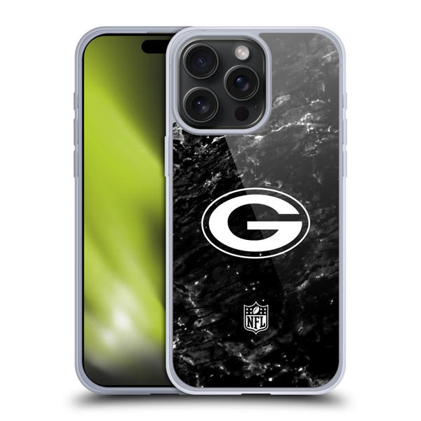 NFL Green Bay Packers Artwork Marble Soft Gel Case for Apple iPhone 15 Pro Max