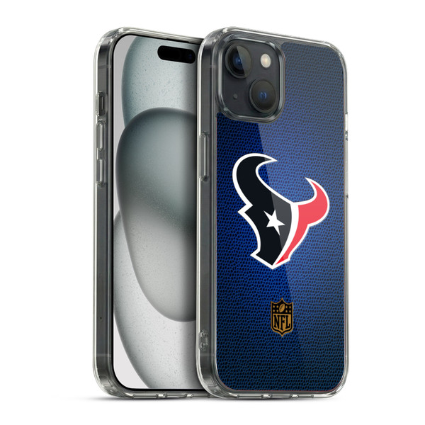 NFL Houston Texans Logo Football Soft Gel Case for Apple iPhone 15 Plus & MagSafe