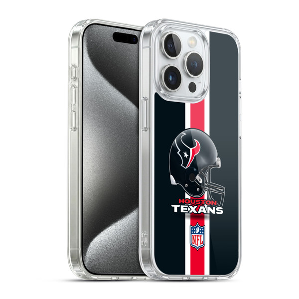 NFL Houston Texans Logo Helmet Soft Gel Case for Apple iPhone 15 Pro & MagSafe