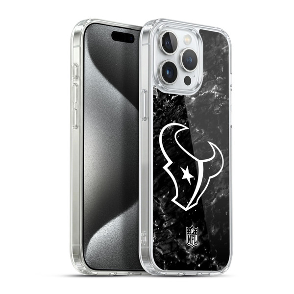 NFL Houston Texans Artwork Marble Soft Gel Case for Apple iPhone 15 Pro Max & MagSafe