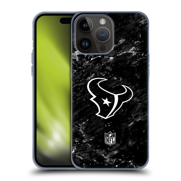 NFL Houston Texans Artwork Marble Soft Gel Case for Apple iPhone 15 Pro Max