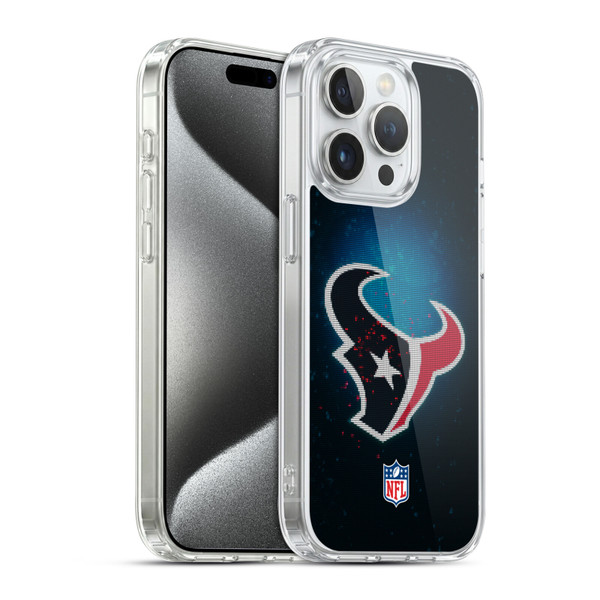 NFL Houston Texans Artwork LED Soft Gel Case for Apple iPhone 15 Pro & MagSafe