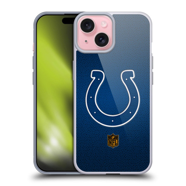 NFL Indianapolis Colts Logo Football Soft Gel Case for Apple iPhone 15