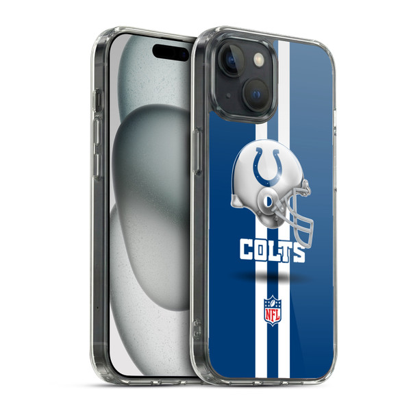 NFL Indianapolis Colts Logo Helmet Soft Gel Case for Apple iPhone 15 & MagSafe