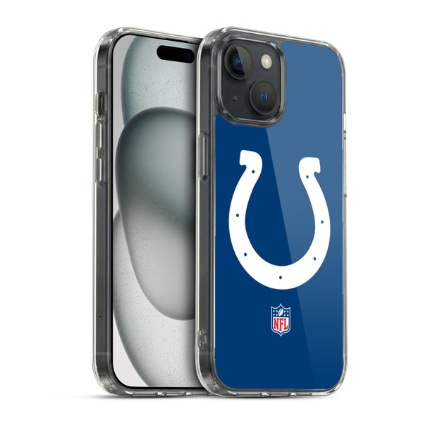 NFL Indianapolis Colts Logo Plain Soft Gel Case for Apple iPhone 15 & MagSafe