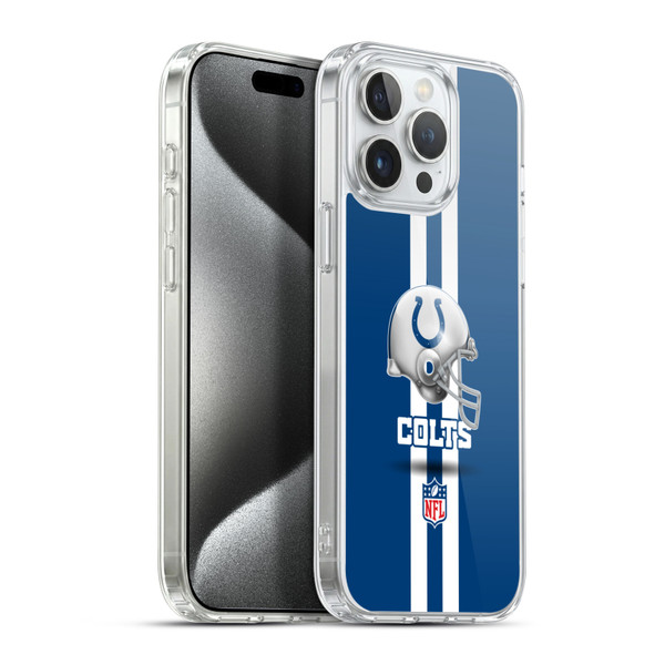 NFL Indianapolis Colts Logo Helmet Soft Gel Case for Apple iPhone 15 Pro Max & MagSafe