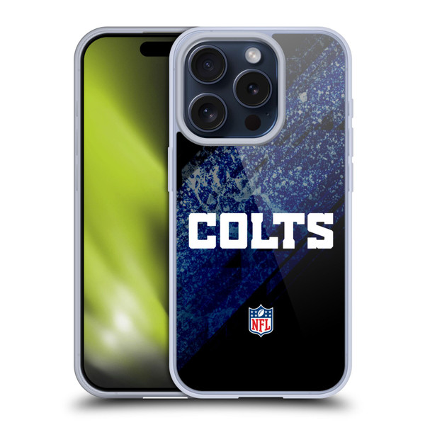 NFL Indianapolis Colts Logo Blur Soft Gel Case for Apple iPhone 15 Pro