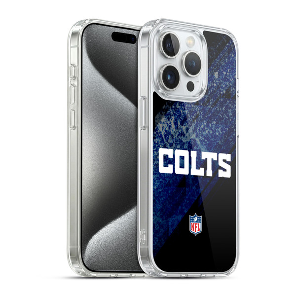 NFL Indianapolis Colts Logo Blur Soft Gel Case for Apple iPhone 15 Pro & MagSafe