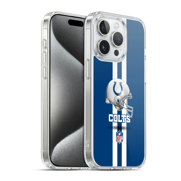 NFL Indianapolis Colts Logo Helmet Soft Gel Case for Apple iPhone 15 Pro & MagSafe