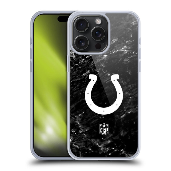 NFL Indianapolis Colts Artwork Marble Soft Gel Case for Apple iPhone 15 Pro Max