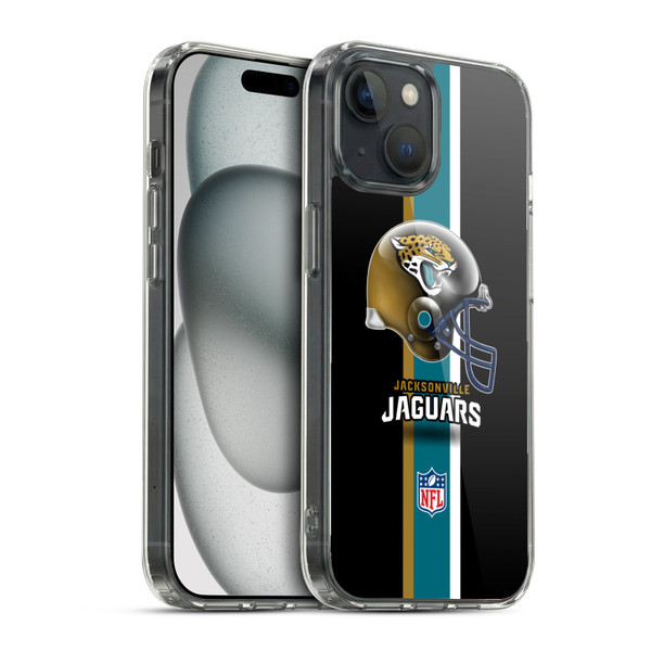 NFL Jacksonville Jaguars Logo Helmet Soft Gel Case for Apple iPhone 15 & MagSafe