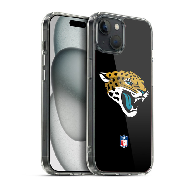 NFL Jacksonville Jaguars Logo Plain Soft Gel Case for Apple iPhone 15 Plus & MagSafe