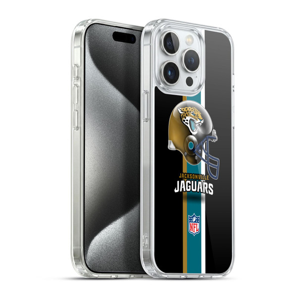 NFL Jacksonville Jaguars Logo Helmet Soft Gel Case for Apple iPhone 15 Pro Max & MagSafe