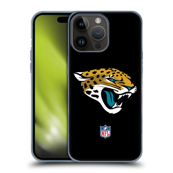 NFL Jacksonville Jaguars Logo Plain Soft Gel Case for Apple iPhone 15 Pro Max