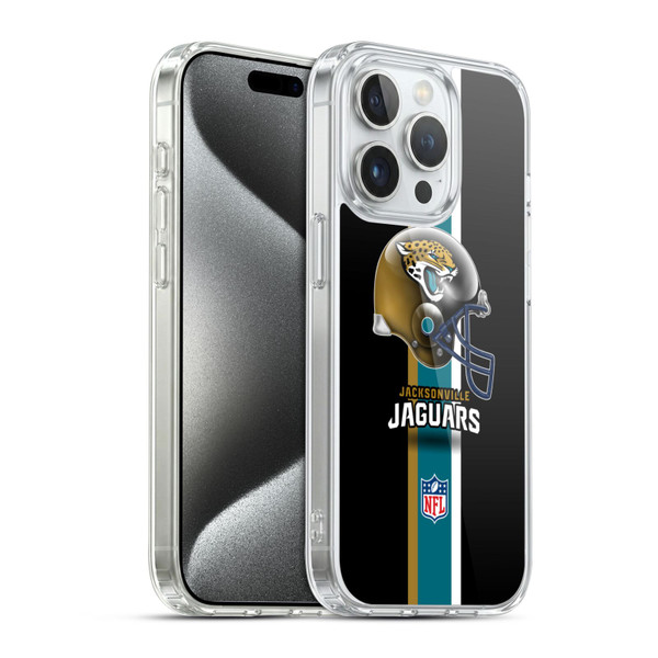 NFL Jacksonville Jaguars Logo Helmet Soft Gel Case for Apple iPhone 15 Pro & MagSafe