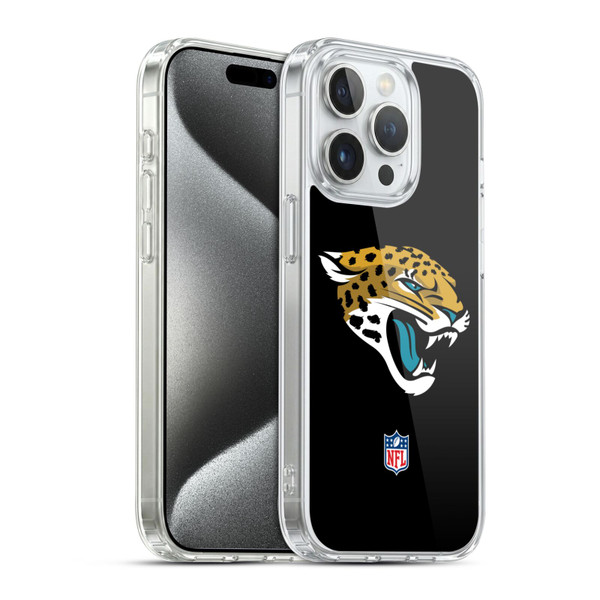 NFL Jacksonville Jaguars Logo Plain Soft Gel Case for Apple iPhone 15 Pro & MagSafe