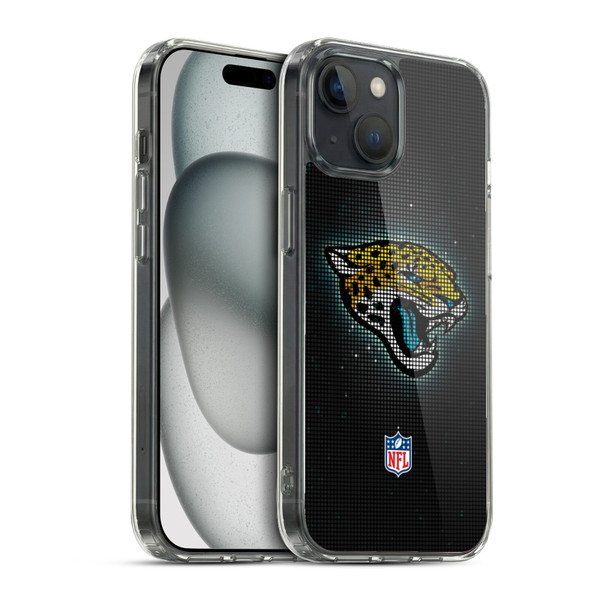 NFL Jacksonville Jaguars Artwork LED Soft Gel Case for Apple iPhone 15 & MagSafe